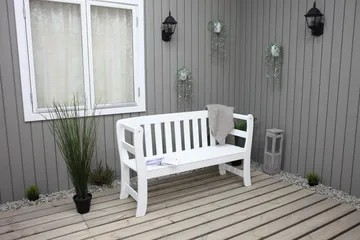 Rosenberg Utesoffa - Vit - Utemöbler - Utesoffa - Trädgårdsbänk & utebänk