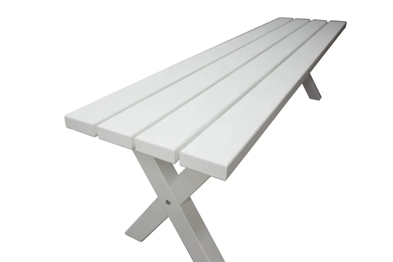 Scottsdale Bänk Utomhus 180 cm Vit - KWA - Utemöbler - Utesoffa - Trädgårdsbänk & utebänk