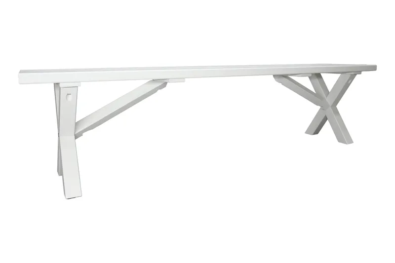 Scottsdale Bänk Utomhus 180 cm Vit - KWA - Utemöbler - Utesoffa - Trädgårdsbänk & utebänk