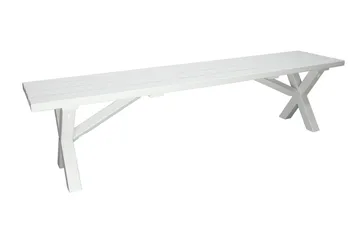 Scottsdale Bänk Utomhus 180 cm Vit - KWA - Utemöbler - Utesoffa - Trädgårdsbänk & utebänk