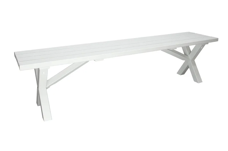 Scottsdale Bänk Utomhus 180 cm Vit - KWA - Utemöbler - Utesoffa - Trädgårdsbänk & utebänk
