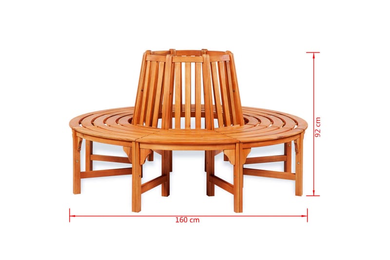 TrädBänk Utomhus Ã˜ 160 cm trä - Brun - Utemöbler - Utesoffa - Trädgårdsbänk & utebänk