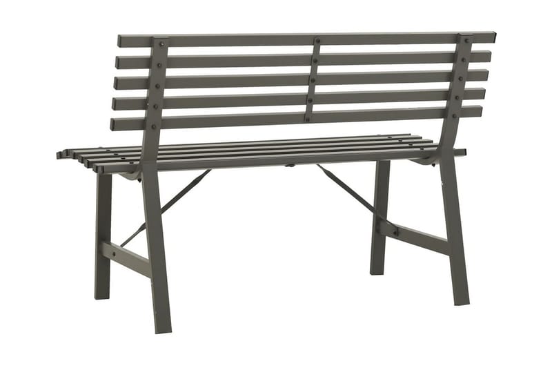 Trädgårdsbänk 110 cm stål svart - Svart - Utemöbler - Utesoffa - Trädgårdsbänk & utebänk