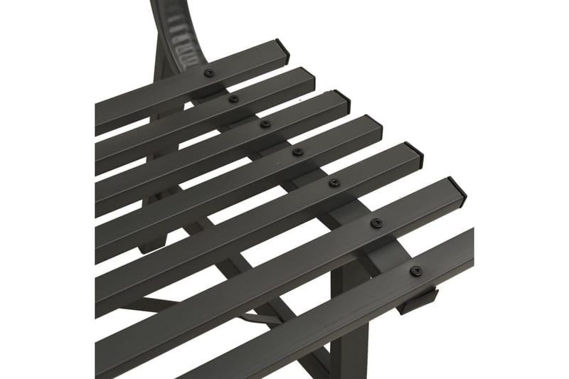 Trädgårdsbänk 110 cm stål svart - Svart - Utemöbler - Utesoffa - Trädgårdsbänk & utebänk