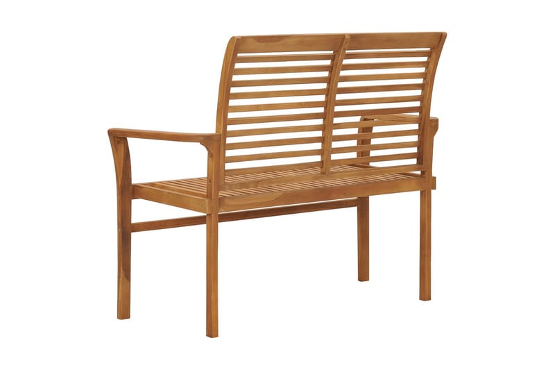 Trädgårdsbänk 112 cm massiv teak - Brun - Utemöbler - Utesoffa - Trädgårdsbänk & utebänk