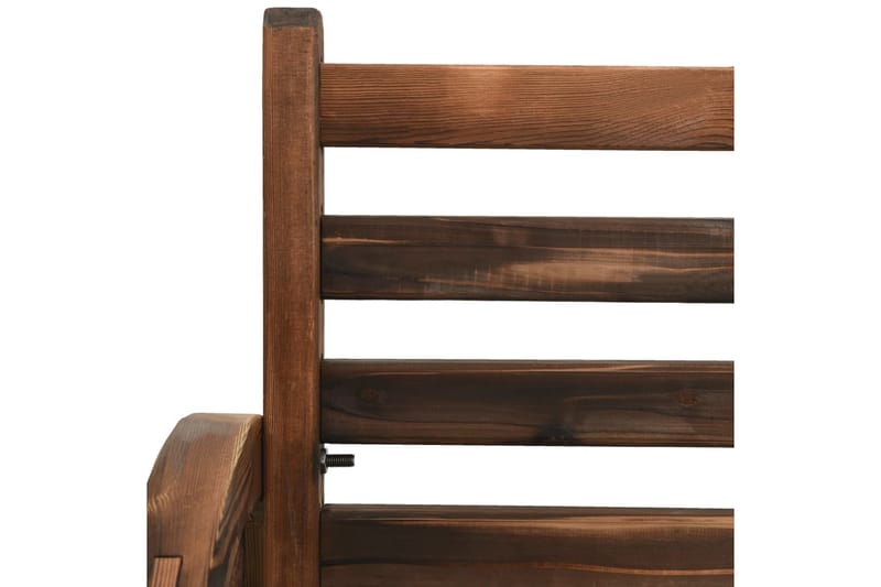 Trädgårdsbänk 112 cm massivt granträ - Brun - Utemöbler - Utesoffa - Trädgårdsbänk & utebänk
