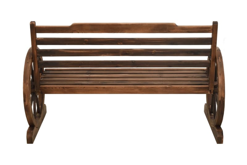 Trädgårdsbänk 112 cm massivt granträ - Brun - Utemöbler - Utesoffa - Trädgårdsbänk & utebänk