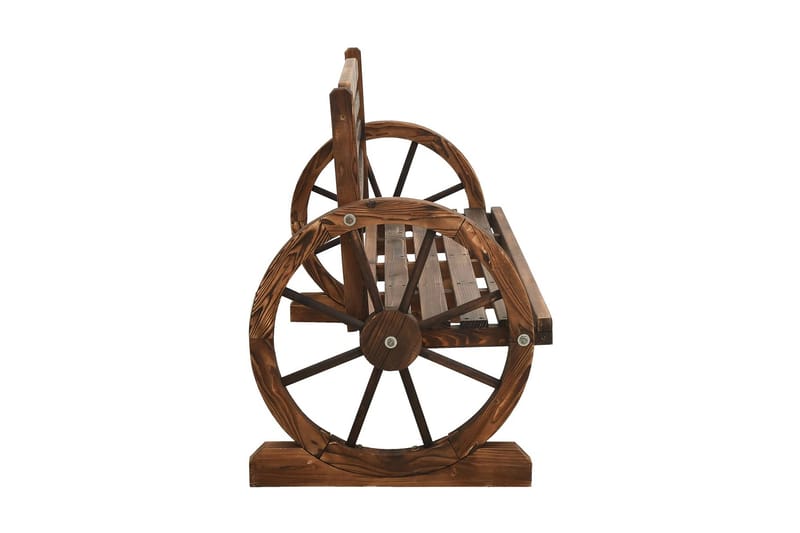 Trädgårdsbänk 112 cm massivt granträ - Brun - Utemöbler - Utesoffa - Trädgårdsbänk & utebänk
