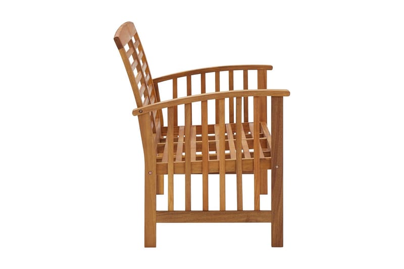 Trädgårdsbänk 119 cm massivt akaciaträ - Brun - Utemöbler - Utesoffa - Trädgårdsbänk & utebänk