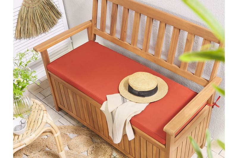 Trädgårdsbänk 120 cm akaciaträ terrakotta SOVANA - Trä/natur - Utemöbler - Utesoffa - Trädgårdsbänk & utebänk