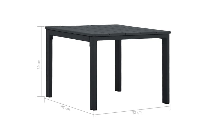 Trädgårdsbänk 120 cm HDPE svart träutseende - Svart - Utemöbler - Utesoffa - Trädgårdsbänk & utebänk