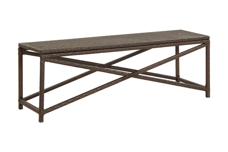 Trädgårdsbänk 120 cm konstrotting brun - Brun - Utemöbler - Utesoffa - Trädgårdsbänk & utebänk