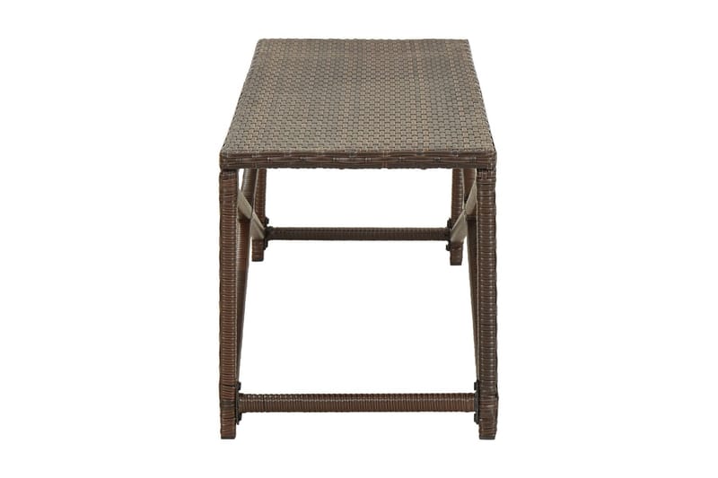 Trädgårdsbänk 120 cm konstrotting brun - Brun - Utemöbler - Utesoffa - Trädgårdsbänk & utebänk