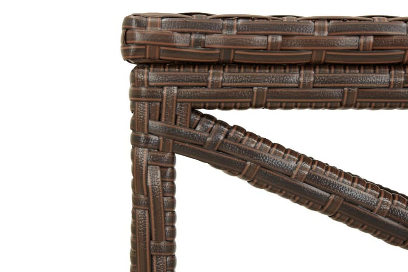 Trädgårdsbänk 120 cm konstrotting brun - Brun - Utemöbler - Utesoffa - Trädgårdsbänk & utebänk