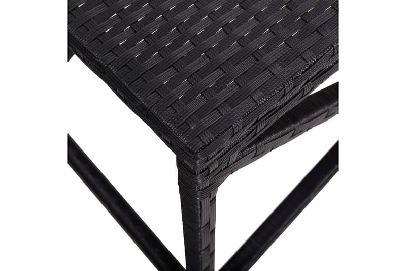 Trädgårdsbänk 120 cm konstrotting svart - Svart - Utemöbler - Utesoffa - Trädgårdsbänk & utebänk