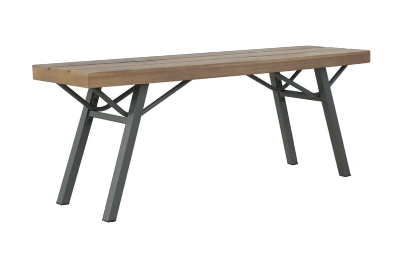 Trädgårdsbänk 120 cm massivt akaciaträ - Brun - Utemöbler - Utesoffa - Trädgårdsbänk & utebänk