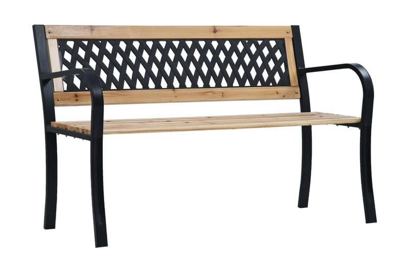 Trädgårdsbänk 120 cm trä - Brun - Utemöbler - Utesoffa - Trädgårdsbänk & utebänk