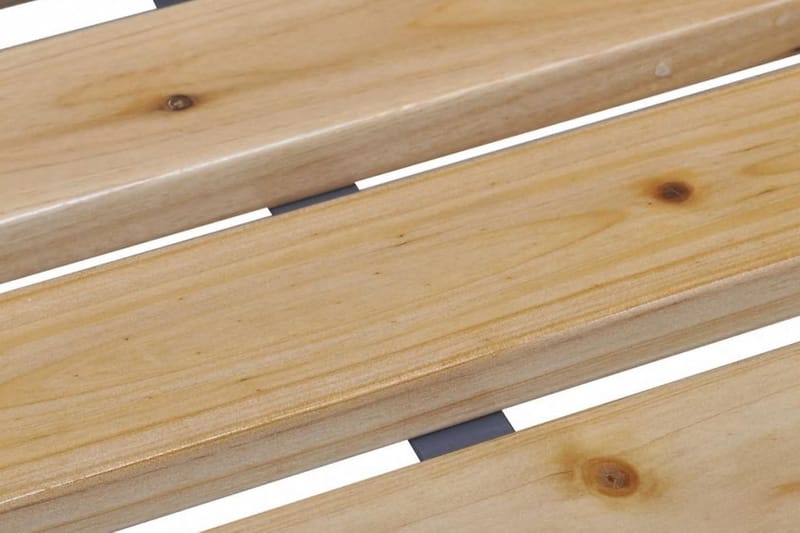 Trädgårdsbänk 120 cm trä och järn - Brun - Utemöbler - Utesoffa - Trädgårdsbänk & utebänk