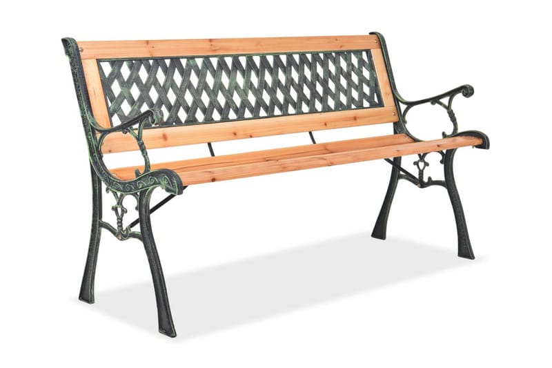 Trädgårdsbänk 122 cm trä - Brun - Utemöbler - Utesoffa - Trädgårdsbänk & utebänk