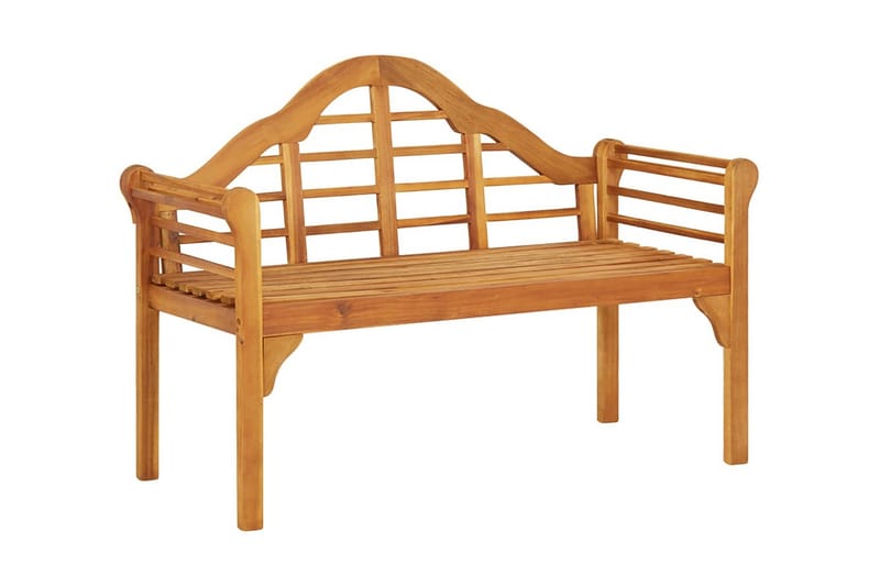 Trädgårdsbänk 125 cm massivt akaciaträ - Brun - Utemöbler - Utesoffa - Trädgårdsbänk & utebänk