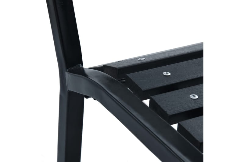 Trädgårdsbänk 125 cm svart stål - Svart - Utemöbler - Utesoffa - Trädgårdsbänk & utebänk