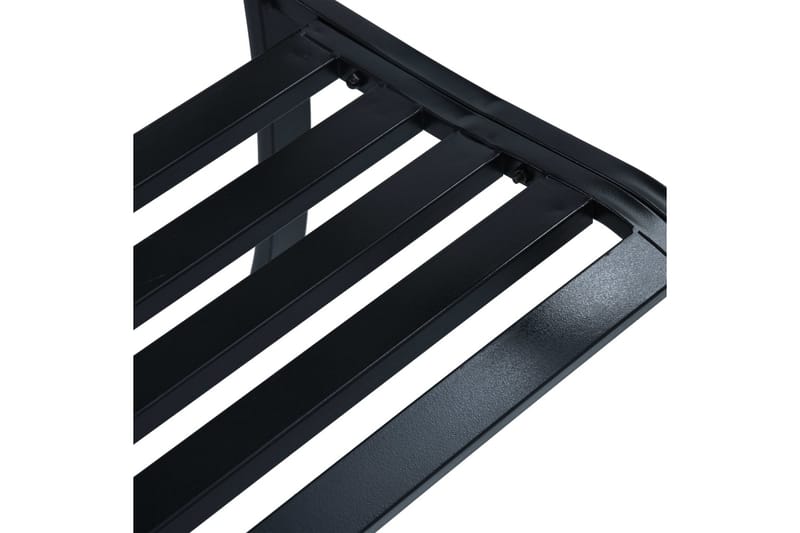 Trädgårdsbänk 125 cm svart stål - Svart - Utemöbler - Utesoffa - Trädgårdsbänk & utebänk