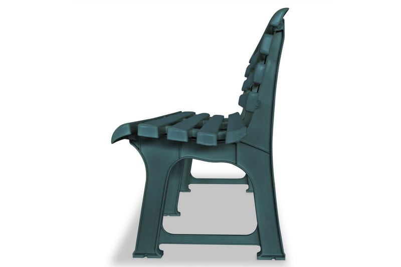 Trädgårdsbänk 145,5 cm plast grön - Grön - Utemöbler - Utesoffa - Trädgårdsbänk & utebänk