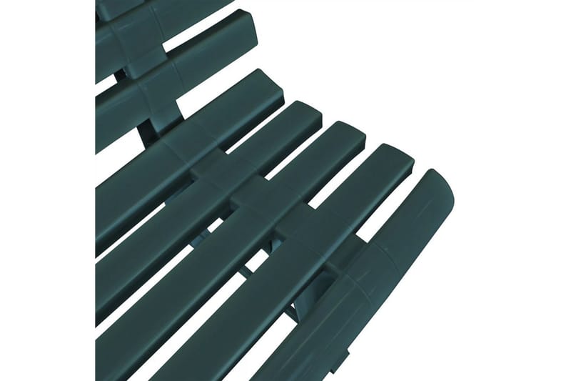 Trädgårdsbänk 145,5 cm plast grön - Grön - Utemöbler - Utesoffa - Trädgårdsbänk & utebänk