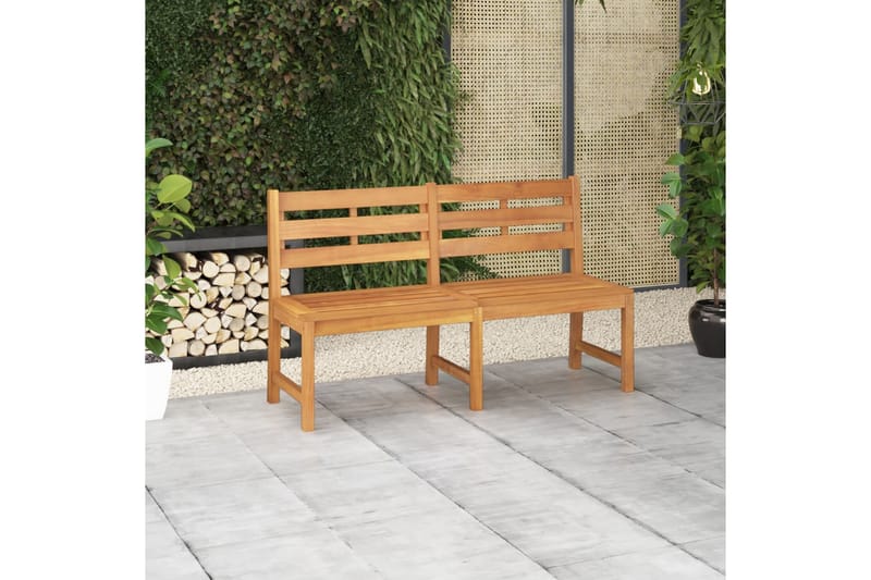 Trädgårdsbänk 150 cm massiv teak - Brun - Utemöbler - Utesoffa - Trädgårdsbänk & utebänk