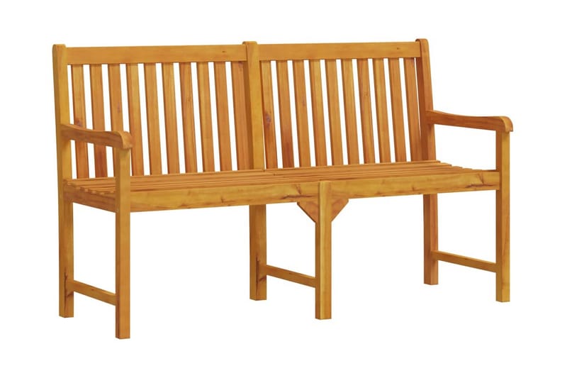 Trädgårdsbänk 150 cm massivt akaciaträ - Brun - Utemöbler - Utesoffa - Trädgårdsbänk & utebänk
