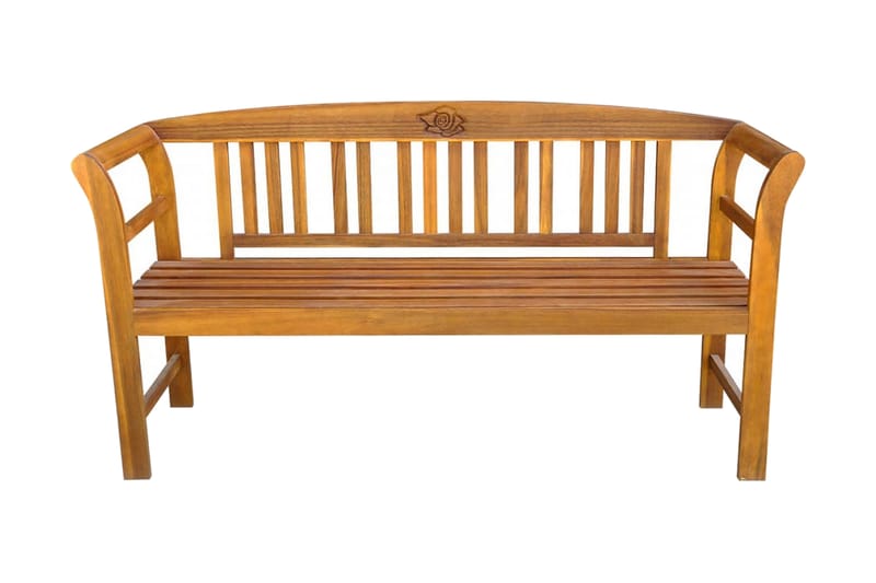 Trädgårdsbänk 157 cm massivt akaciaträ - Brun - Utemöbler - Utesoffa - Trädgårdsbänk & utebänk