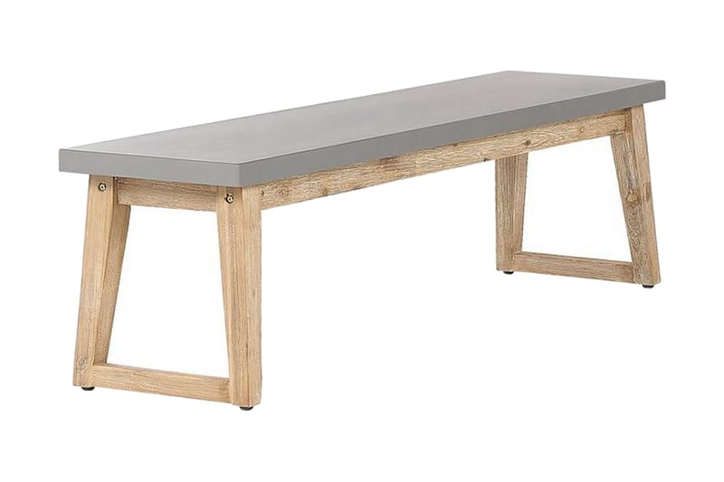 Trädgårdsbänk 160 cm grå ORIA - Grå - Utemöbler - Utesoffa - Trädgårdsbänk & utebänk