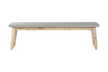 Trädgårdsbänk 160 cm grå ORIA - Grå - Utemöbler - Utesoffa - Trädgårdsbänk & utebänk