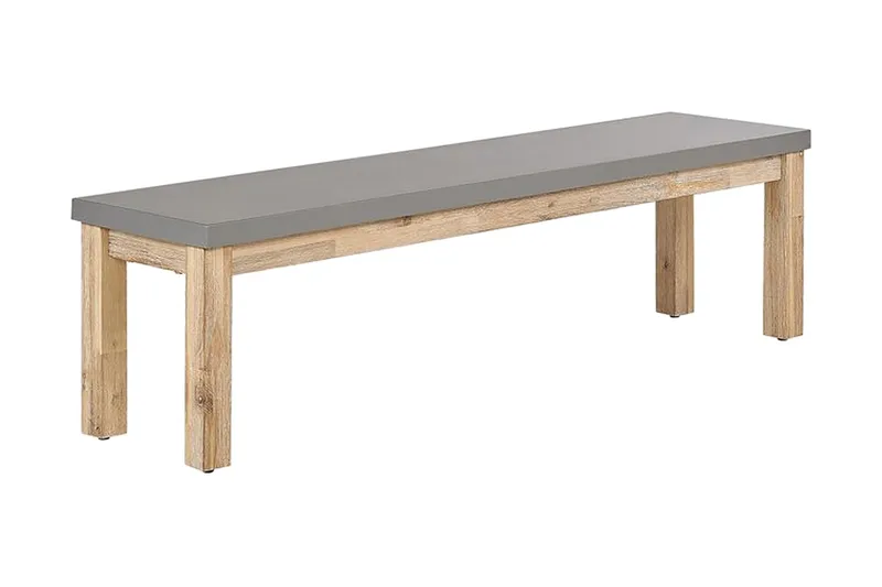Trädgårdsbänk 160 cm grå OSTUNI - Grå - Utemöbler - Utesoffa - Trädgårdsbänk & utebänk