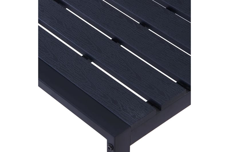 Trädgårdsbänk 180 cm PS-skiva svart - Svart - Utemöbler - Utesoffa - Trädgårdsbänk & utebänk