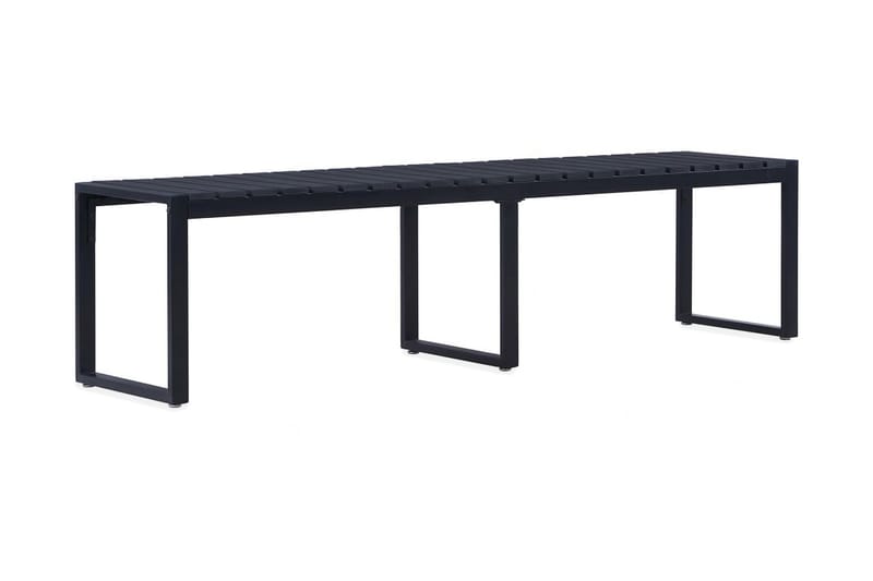 Trädgårdsbänk 180 cm PS-skiva svart - Svart - Utemöbler - Utesoffa - Trädgårdsbänk & utebänk