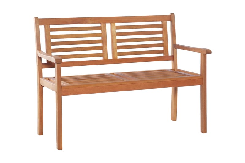 Trädgårdsbänk 2-sits 120 cm massivt eukalyptusträ - Brun - Utemöbler - Utesoffa - Trädgårdsbänk & utebänk