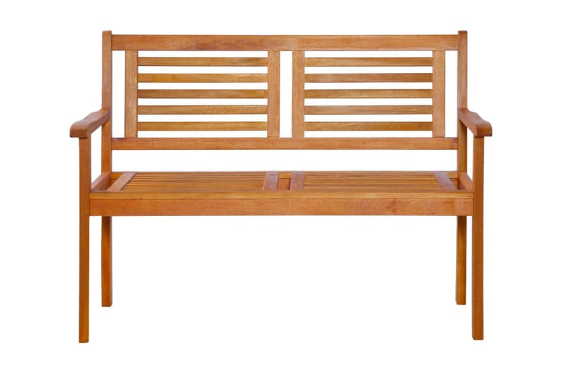 Trädgårdsbänk 2-sits 120 cm massivt eukalyptusträ - Brun - Utemöbler - Utesoffa - Trädgårdsbänk & utebänk