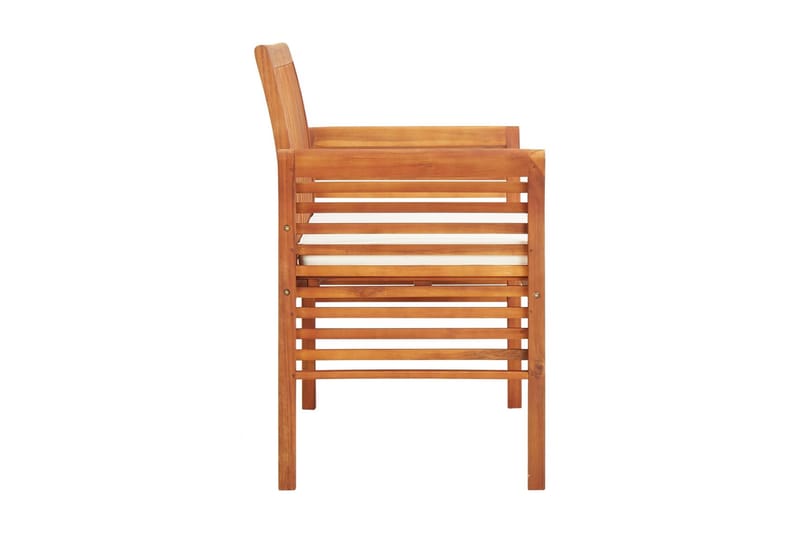 Trädgårdsbänk 2-sits med dyna 120 cm massivt akaciaträ - Brun - Utemöbler - Utesoffa - Trädgårdsbänk & utebänk