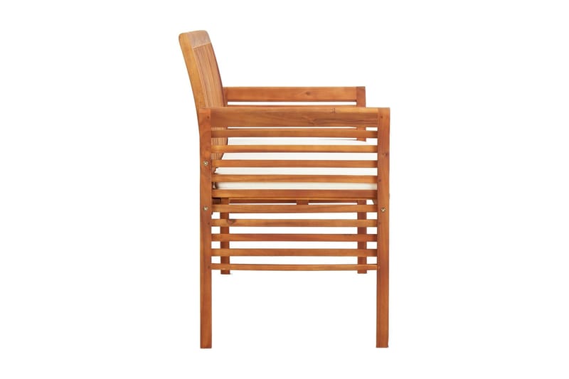 Trädgårdsbänk 3-sits med dyna 150 cm massivt akaciaträ - Brun - Utemöbler - Utesoffa - Trädgårdsbänk & utebänk