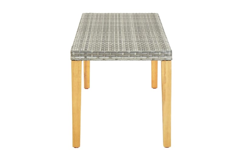 Trädgårdsbänk 80 cm konstrotting grå - Grå - Utemöbler - Utesoffa - Trädgårdsbänk & utebänk