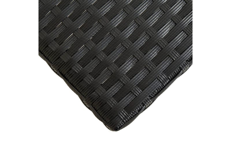 Trädgårdsbänk 80 cm konstrotting svart - Svart - Utemöbler - Utesoffa - Trädgårdsbänk & utebänk
