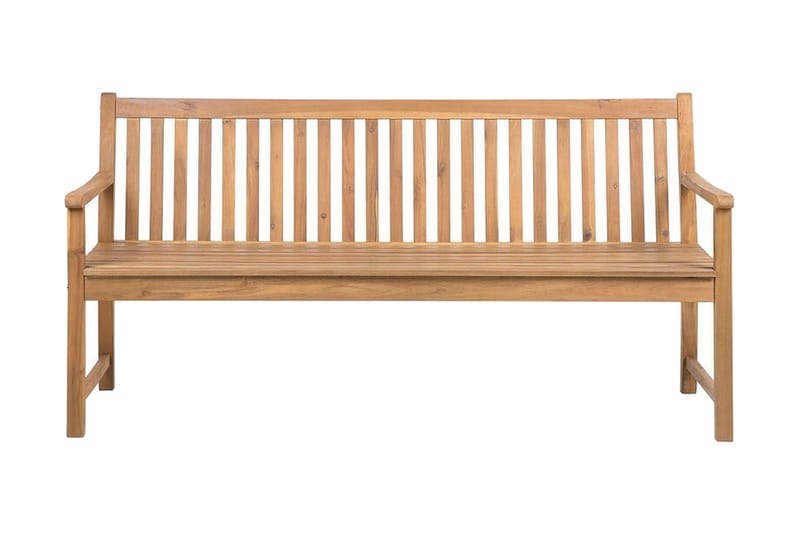 Trädgårdsbänk akaciaträ ljusbrun 180 cm VIVARA, Trä/natur