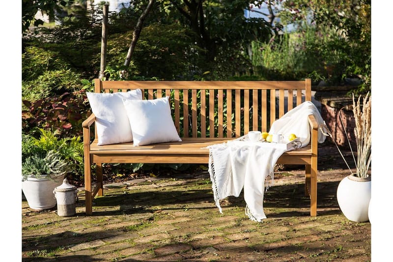 Trädgårdsbänk akaciaträ ljusbrun 180 cm VIVARA - Trä/natur - Utemöbler - Utesoffa - Trädgårdsbänk & utebänk