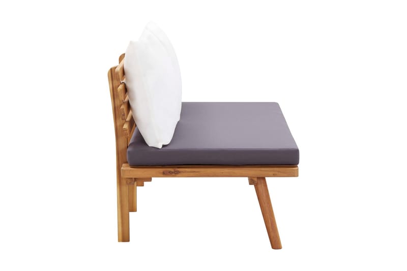 Trädgårdsbänk med dynor 115 cm massivt akaciaträ - Brun - Utemöbler - Utesoffa - Trädgårdsbänk & utebänk