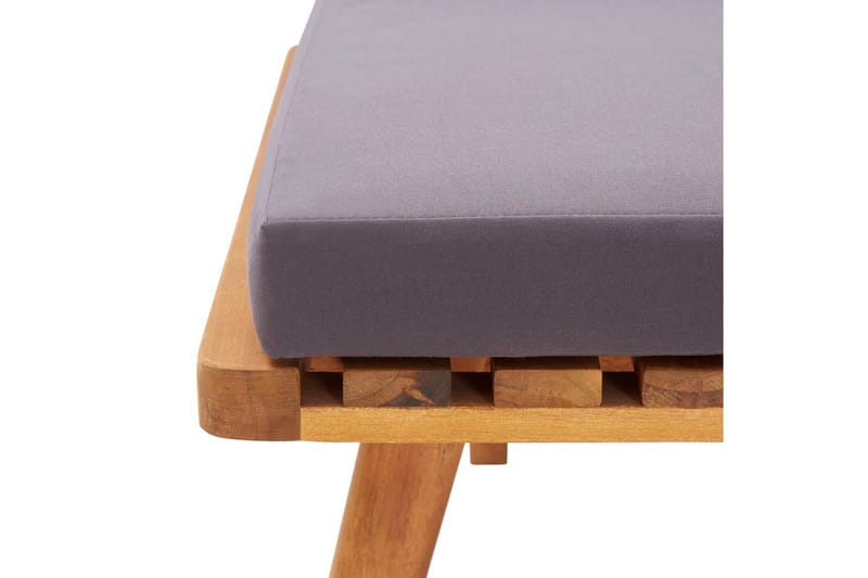 Trädgårdsbänk med dynor 115 cm massivt akaciaträ - Brun - Utemöbler - Utesoffa - Trädgårdsbänk & utebänk