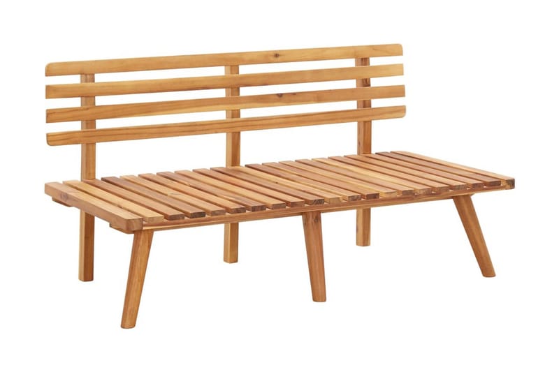Trädgårdsbänk med dynor 115 cm massivt akaciaträ - Brun - Utemöbler - Utesoffa - Trädgårdsbänk & utebänk