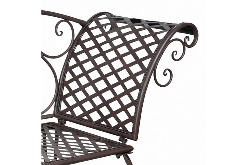 Trädgårdsbänk schäslong 128 cm antikbrun - Brun - Utemöbler - Utesoffa - Trädgårdsbänk & utebänk