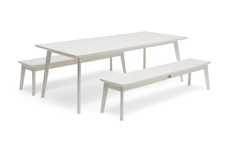 Utestoltö Bänk Utomhus 185 cm Vit - Hillerstorp - Utemöbler - Utesoffa - Trädgårdsbänk & utebänk