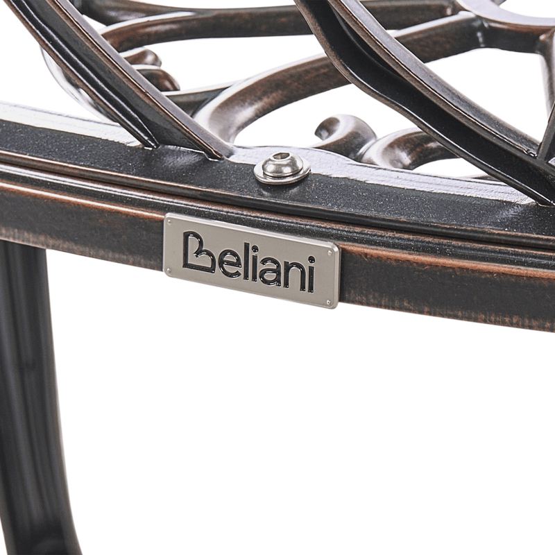 Trädgårdsbänk Piura 88 cm Aluminum - Brun - Utemöbler - Utesoffa - Trädgårdsbänk & utebänk